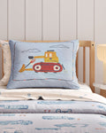 Road Work Embroidered Twin Sham